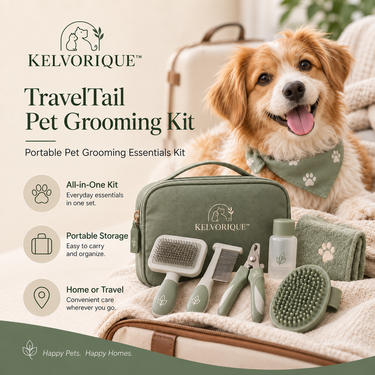 KELVORIQUE™ TravelTail Pet Grooming Kit